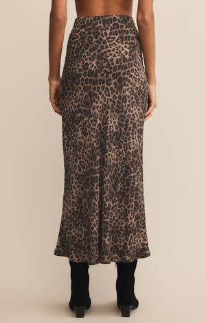 Z Supply Izabel Leopard Skirt in Desert Tan