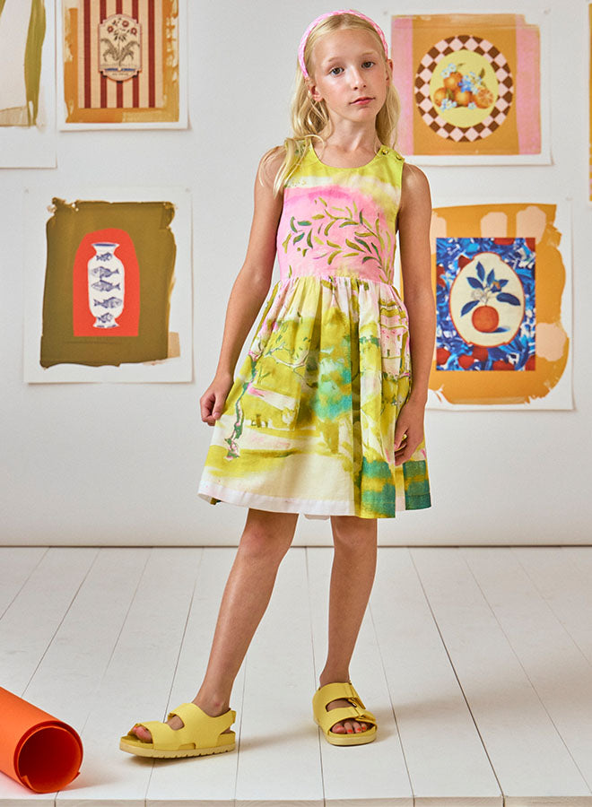 Hunter Bell Kids June Dress in Ethereal Gardens