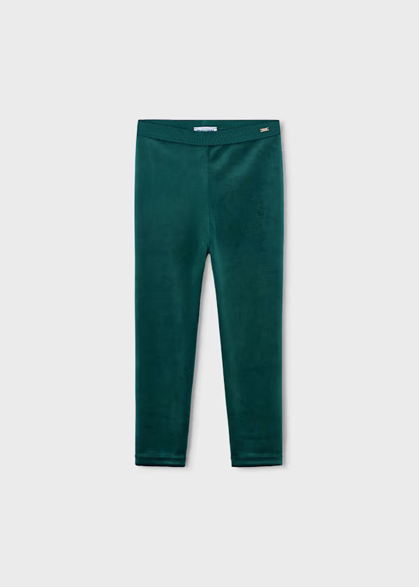 Mayoral Velvet Leggings in Water Lily