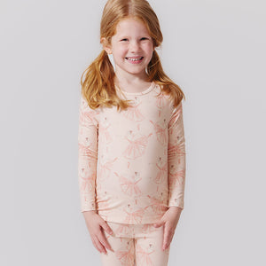 Pink Chicken Bamboo Pajamas in Pink Ballerinas