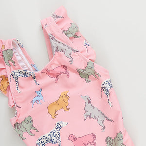 Pink Chicken Liv Swimsuit in Pink Dogs