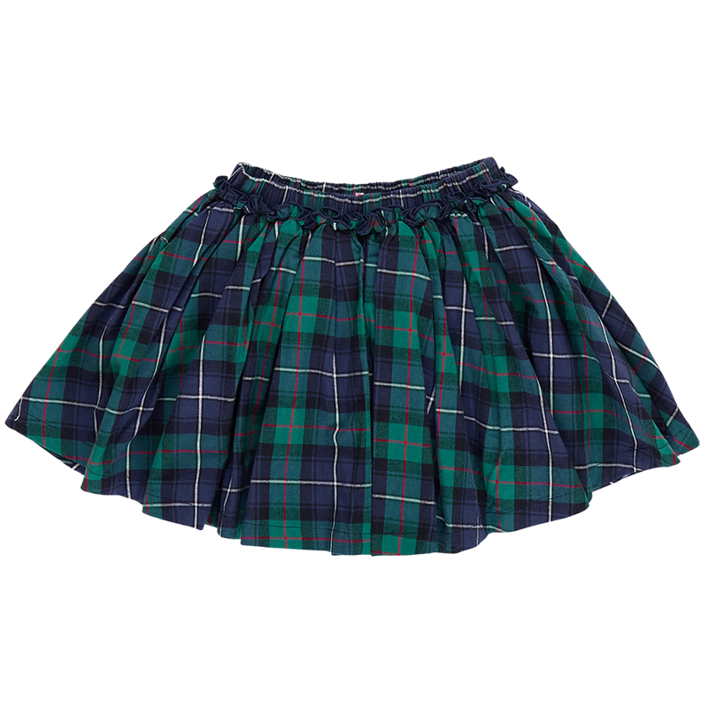 Pink Chicken Gianna Skirt in Green Tartan