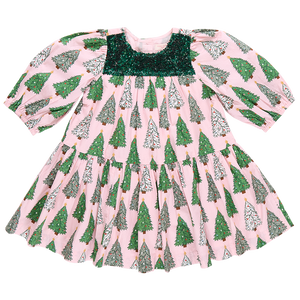 Pink Chicken Fiona Dress in Pink Trees