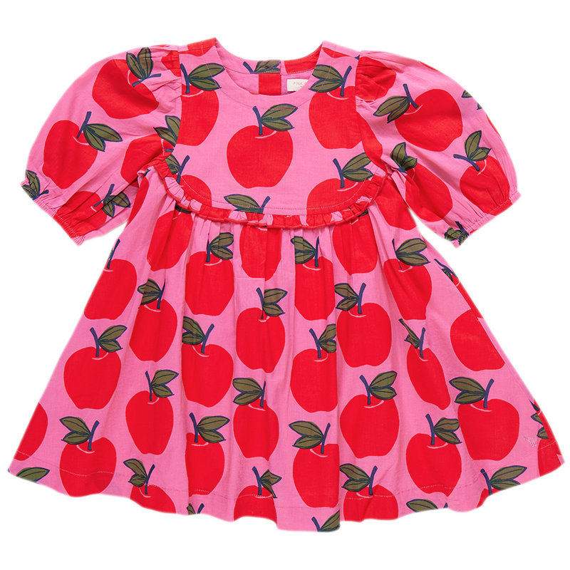 Pink Chicken Rowan Dress in Pink Apples