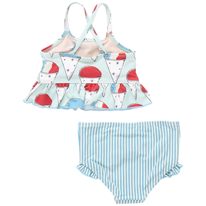 Pink Chicken Joy Tankini in Snow-Cones