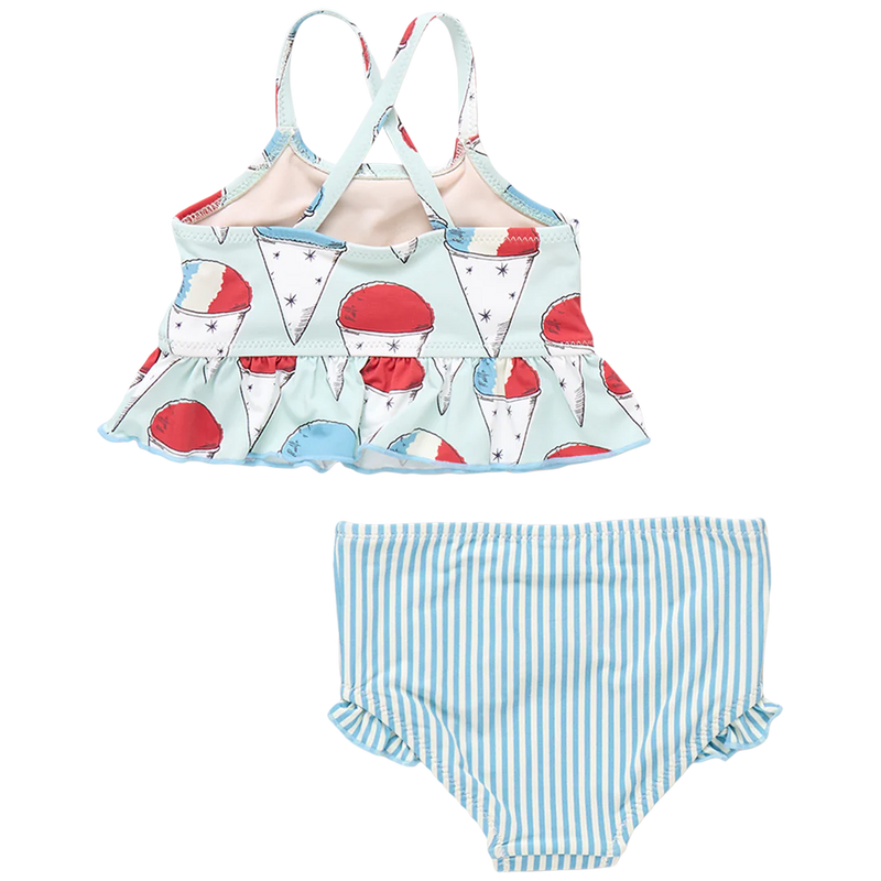 Pink Chicken Joy Tankini in Snow-Cones