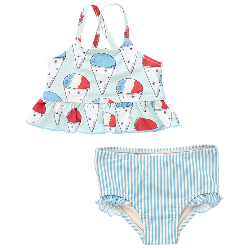 Pink Chicken Joy Tankini in Snow-Cones