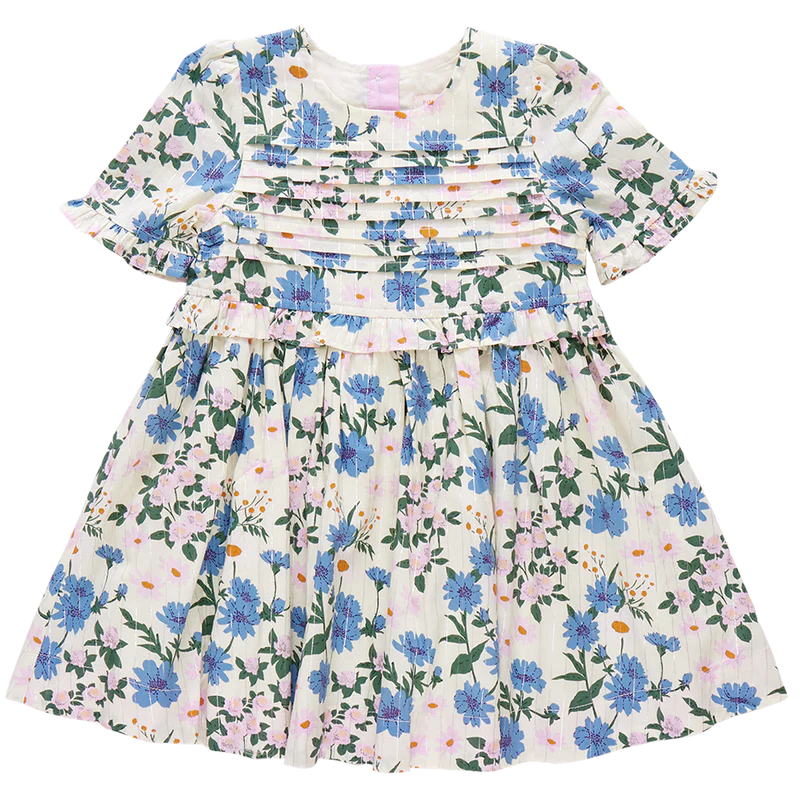 Pink Chicken Raquel Dress in Melon Daisy Floral