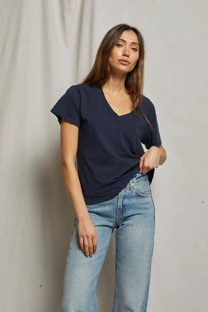 perfectwhitetee Hendrix V-Neck Boxy Tee - Multiple Colors!