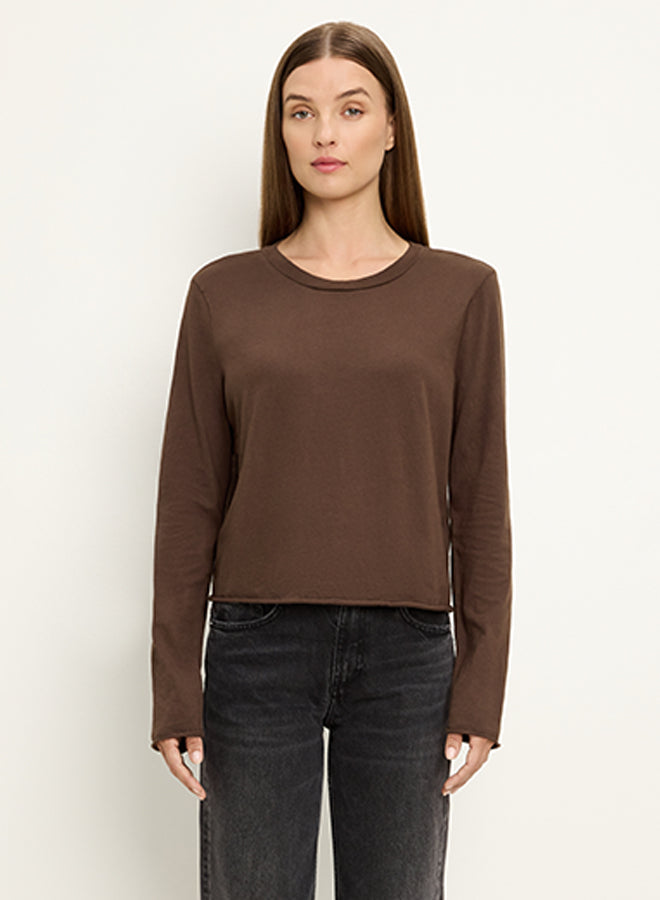 AIKO CREW NECK ROLLED EDGE TEE