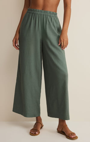 Z Supply Scout Linen Flare Pant in Everglade