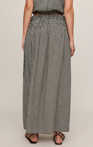 Z Supply Brooke Gingham Skirt in Black