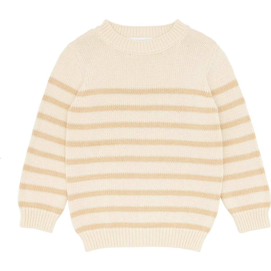 Minnow Stripe Sweater in Cream/Tan