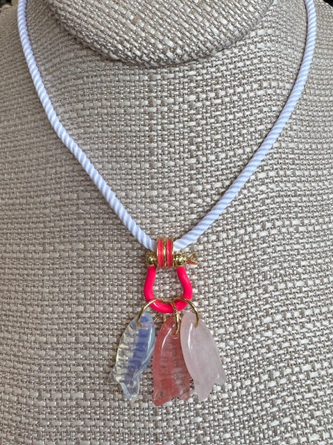 Opal/Pink/Rose on White