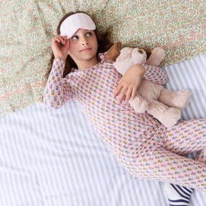 Pink Chicken Bamboo Pajama Set in Pink Carnations