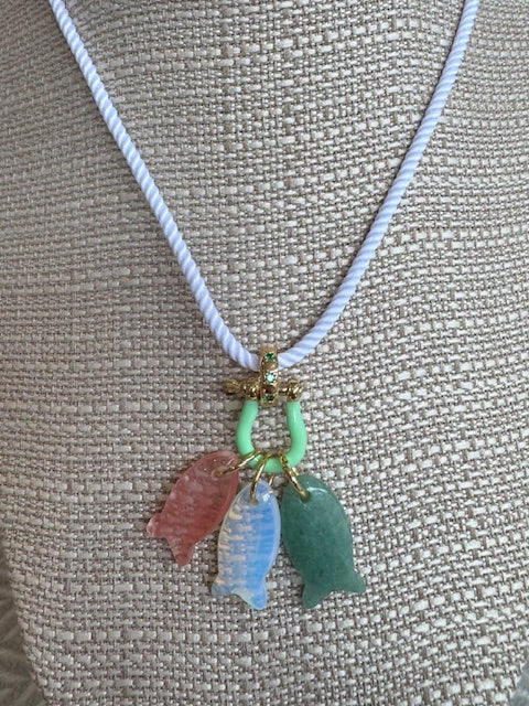 Pink/Opal/Aventurine on White