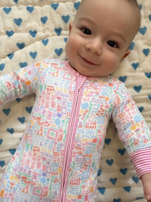 Joy Street Kids Mahjong Zip Onesie