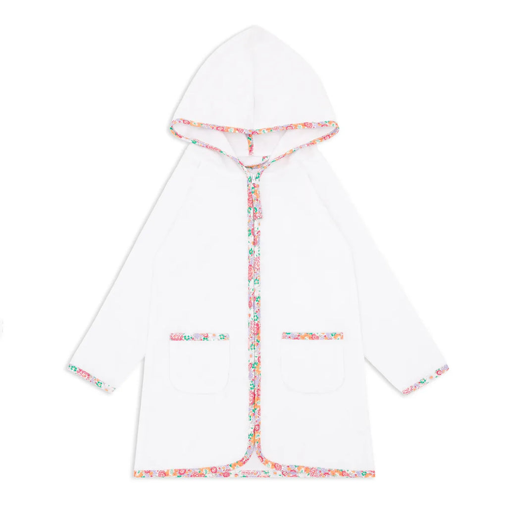 Minnow French Terry Hooded Cover-up in White