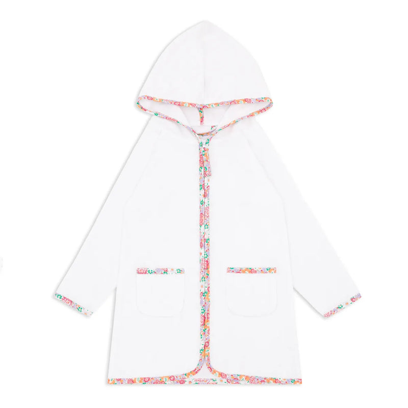 Minnow French Terry Hooded Cover-up in White