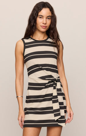 Z Supply Mattie Stripe Dress in Ash Black