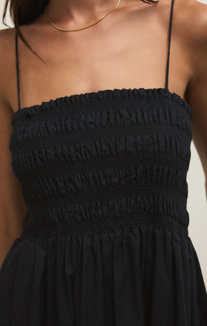 Z Supply Cornelia Poplin Maxi Dress in Black