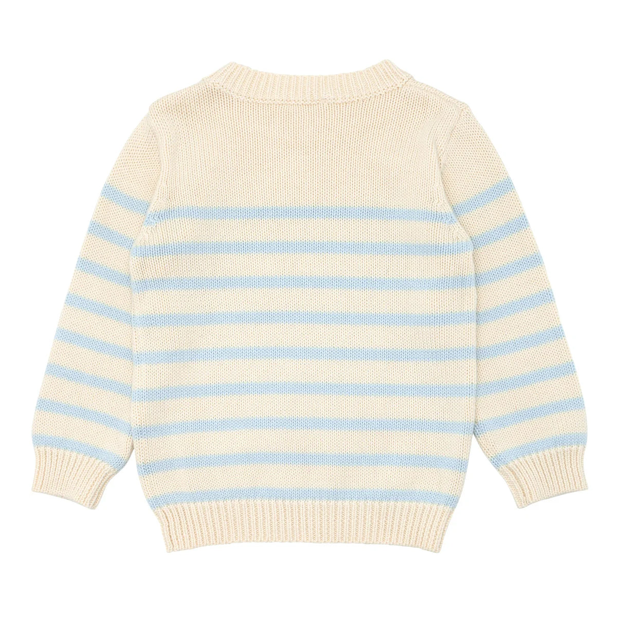 Minnow Stripe Sweater in Cream/Blue