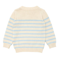 Minnow Stripe Sweater in Cream/Blue