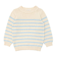 Minnow Stripe Sweater in Cream/Blue