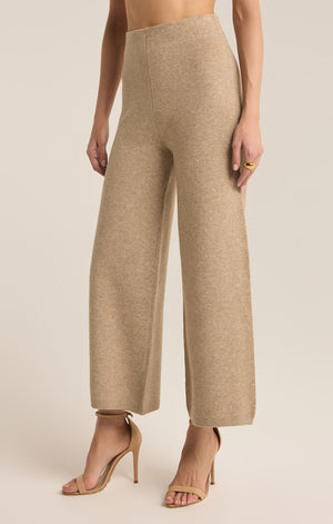 Z Supply Elowen Sweater Knit Pant in Oatmeal Heather