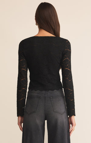Z Supply Aurora Lace Top in Black