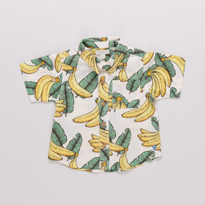 Pink Chicken Boys Jack Shirt in Banana Leaves
