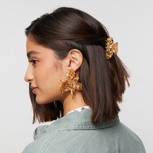 Lele Sadoughi Dandelion Paper Lily Earrings