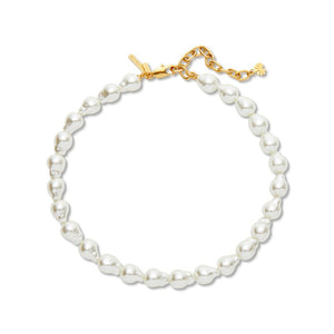 Lele Sadoughi Baroque Pearl Collar Necklace
