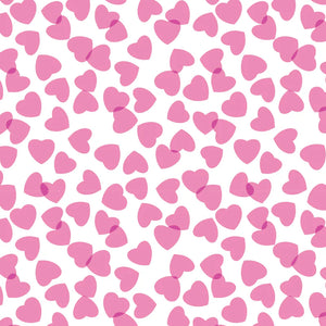 Lila + Hayes Parker Zip Footie in Pink Confetti Hearts