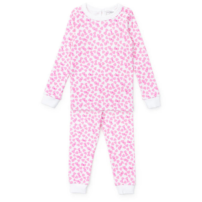 Lila + Hayes Ava Pajama Set in Pink Confetti Hearts