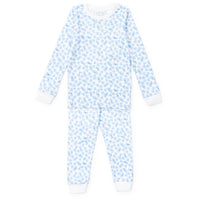 Lila + Hayes Grayson Pajama Set in Blue Confetti Hearts