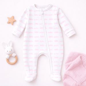 Magnolia Baby Zip Footie in Little Sister