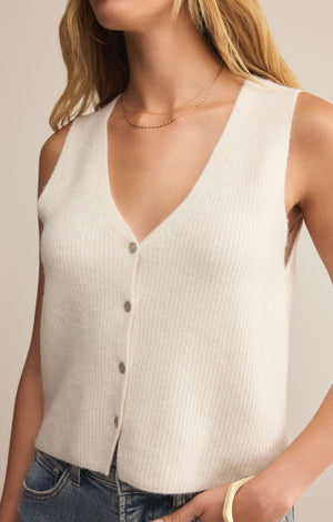 Z Supply Bryce Sweater Vest in Crystal