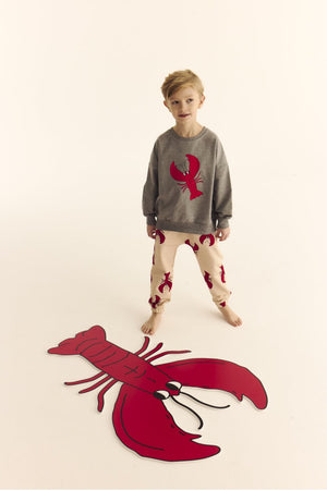 Dear Sophie Lobster Sweatshirt in Grey