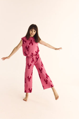 Dear Sophie Hot Pink Lobster Culottes
