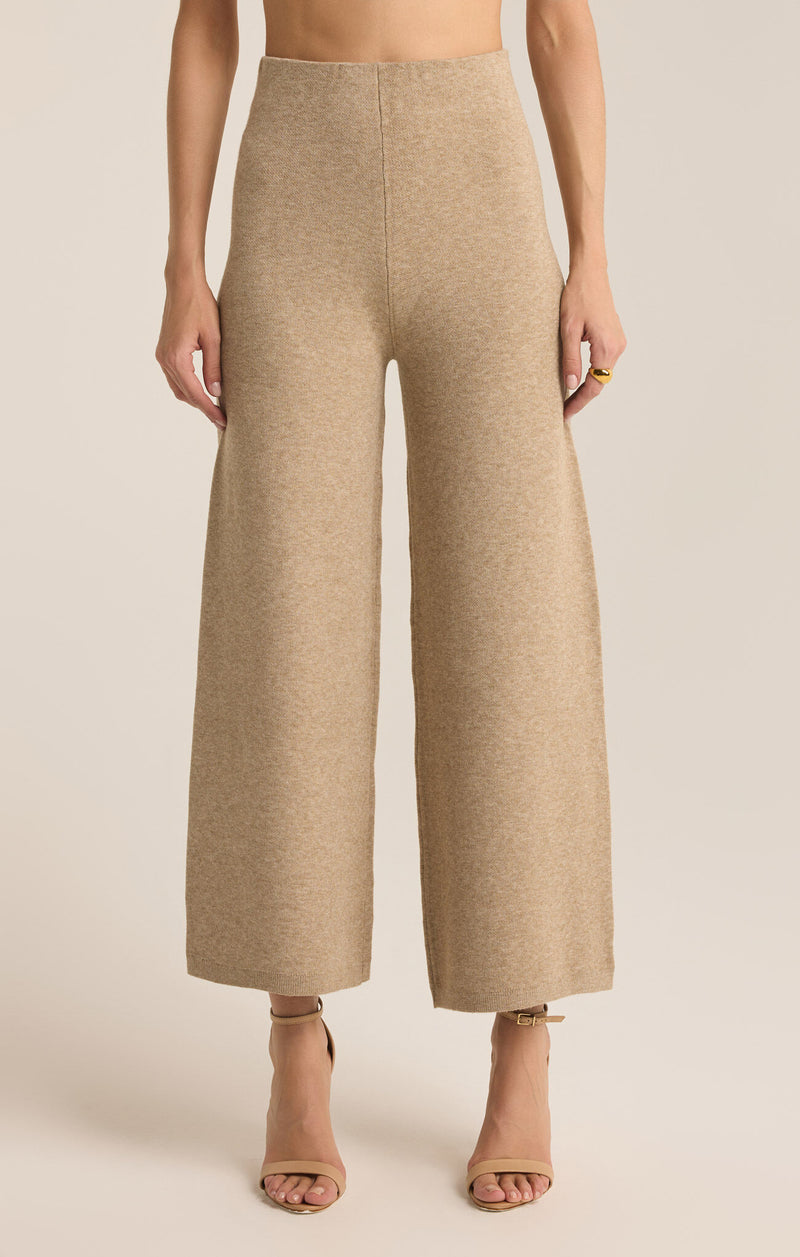 Z Supply Elowen Sweater Knit Pant in Oatmeal Heather