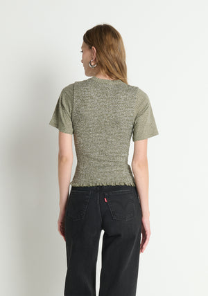 Nation Olivia Smocked Tee in Tossed Petals