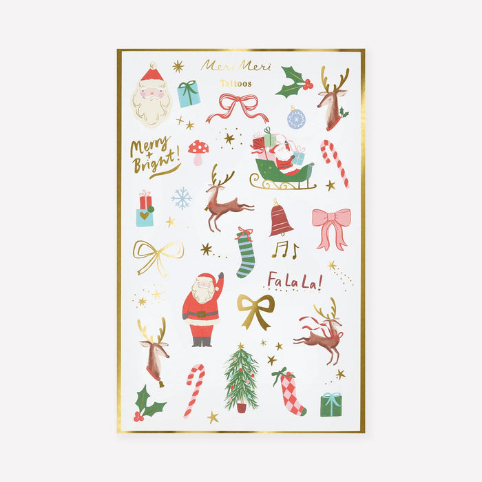 Meri Meri Christmas Mixed Icon Temporary Tattoos