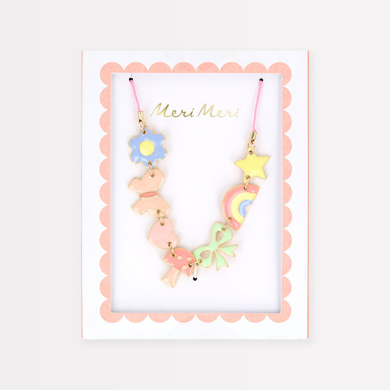 Meri Meri Fun Icons Enamel Necklace