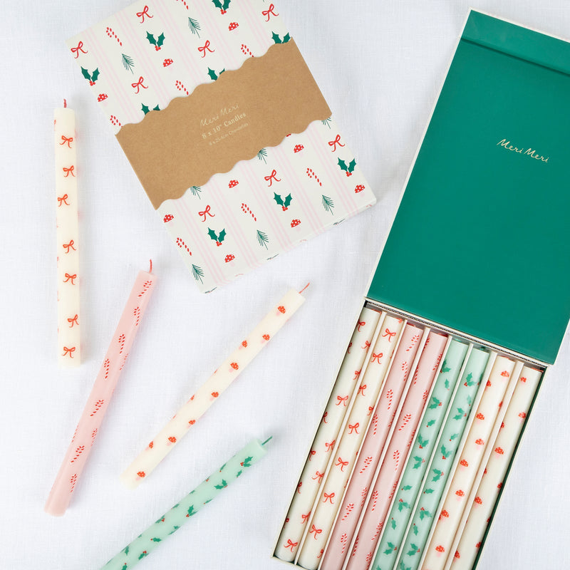 Meri Meri Festive Patterned Table Candles