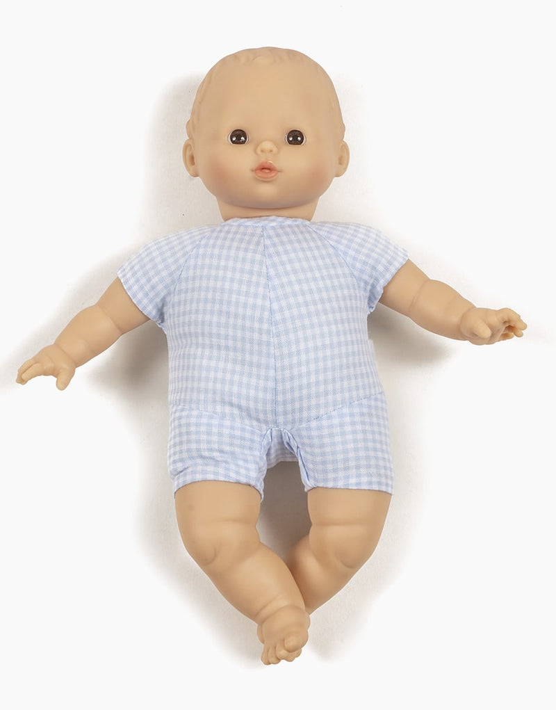 Minikane Lucien 28cm Baby Doll in Vintage Sky Gingham