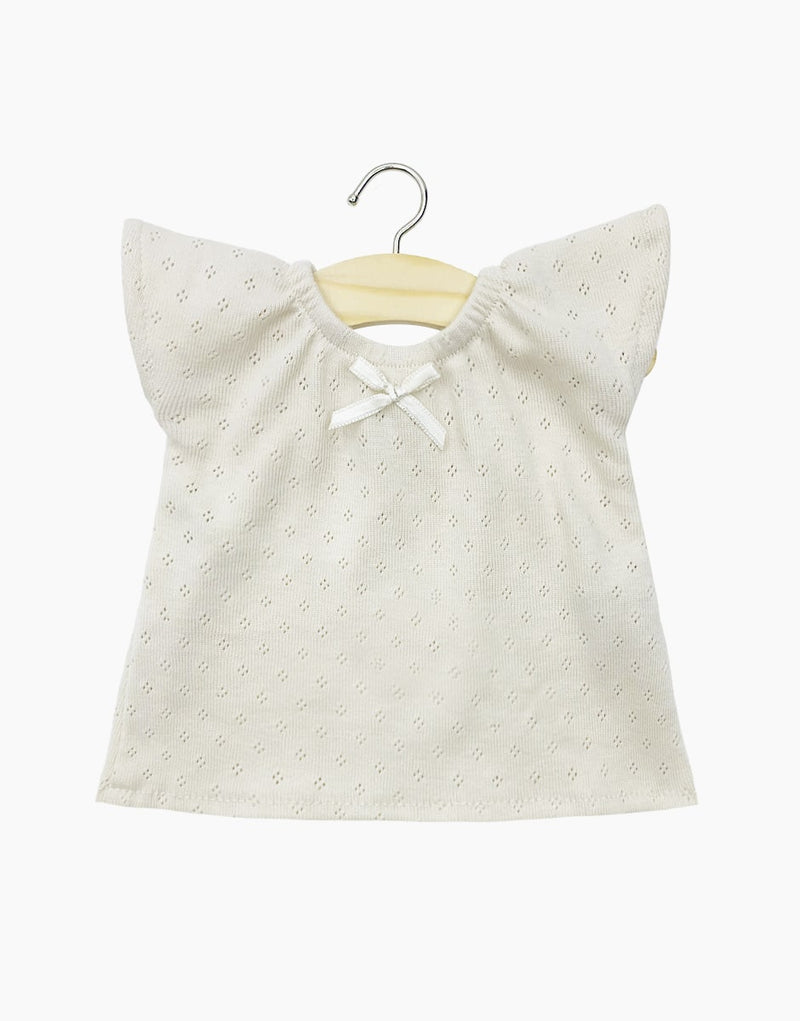 Minikane Mary Cotton Pointelle Nightgown in Linen for Dolls