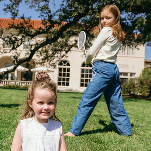 Minnow Chambray Embroidered Paperbag Pant