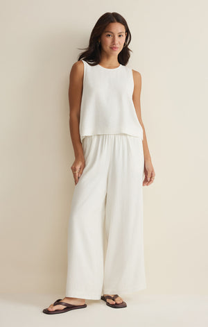 Z Supply Scout Linen Flare Pant in White