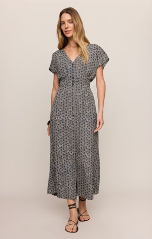 Z Supply Sanna Iris Floral Midi in Eclipse